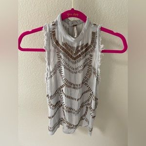 Free people Beaded blouse